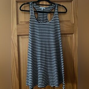 Cotton On Striped Racerback Swing Dress Black White Trapeze Tank Dress Size S